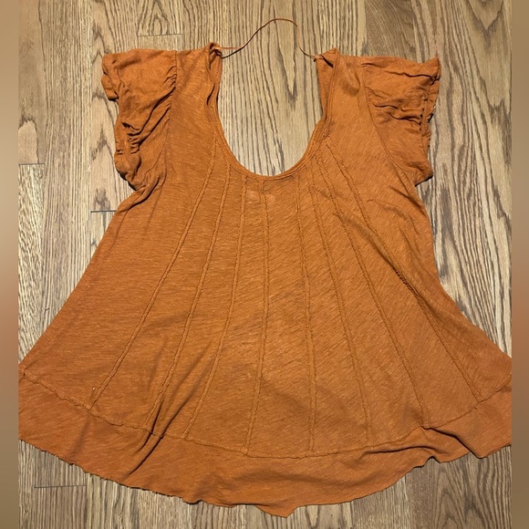 Free People We The Free New Star‎ Distressed Linen Top In Lions Maine - Picture 2 of 9